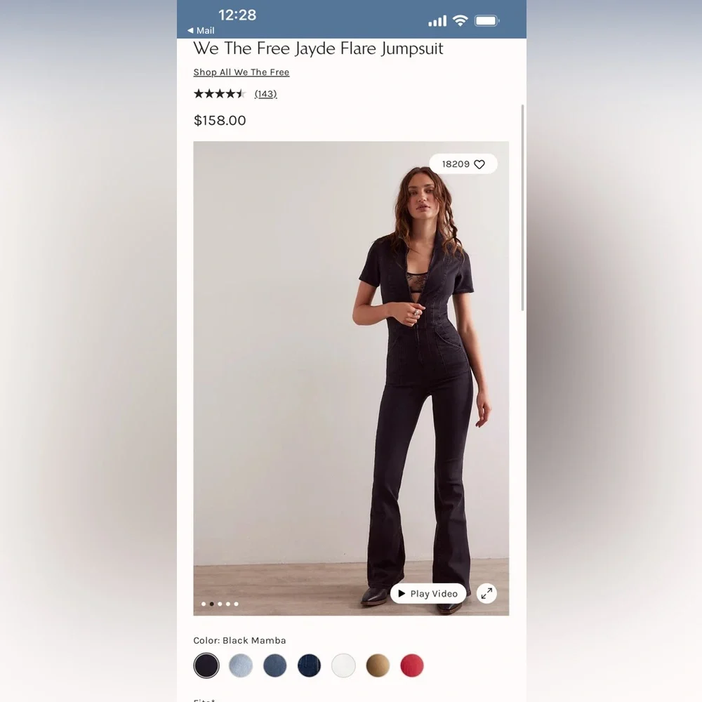 WE THE FREE FLARE JUMPSUIT FREE PEOPLE - Picture 1 of 4